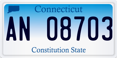 CT license plate AN08703
