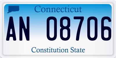 CT license plate AN08706