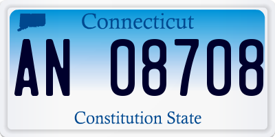 CT license plate AN08708