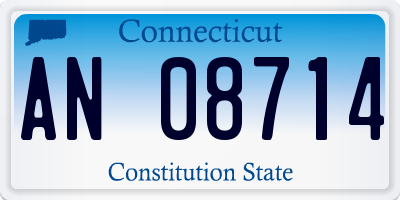 CT license plate AN08714