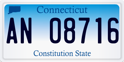 CT license plate AN08716