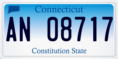 CT license plate AN08717