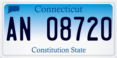 CT license plate AN08720
