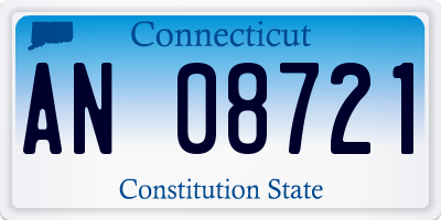 CT license plate AN08721