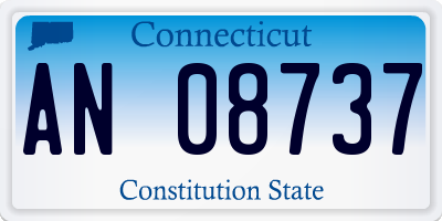 CT license plate AN08737