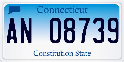 CT license plate AN08739