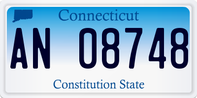 CT license plate AN08748