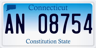CT license plate AN08754