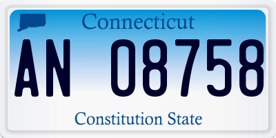 CT license plate AN08758