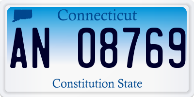 CT license plate AN08769