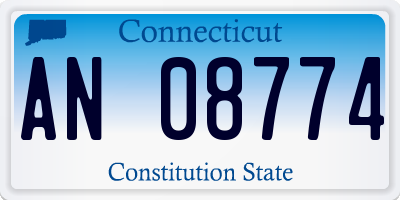 CT license plate AN08774