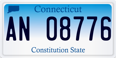 CT license plate AN08776