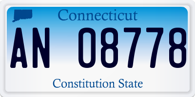 CT license plate AN08778