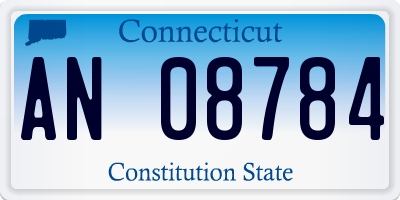 CT license plate AN08784