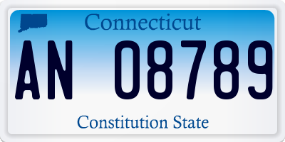 CT license plate AN08789