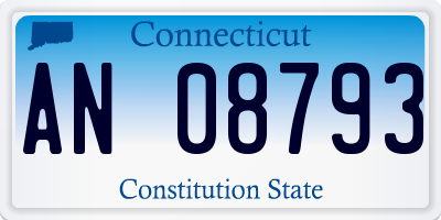 CT license plate AN08793