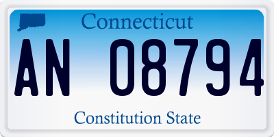 CT license plate AN08794