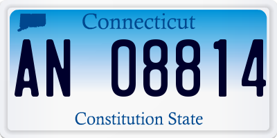 CT license plate AN08814