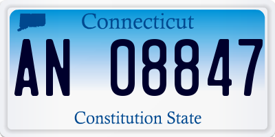CT license plate AN08847