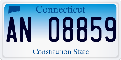 CT license plate AN08859