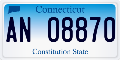 CT license plate AN08870