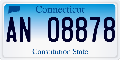CT license plate AN08878