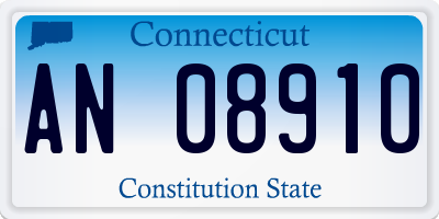 CT license plate AN08910