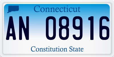CT license plate AN08916