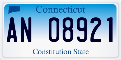 CT license plate AN08921