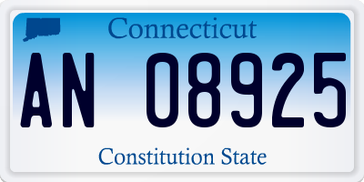 CT license plate AN08925