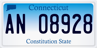CT license plate AN08928
