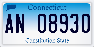 CT license plate AN08930
