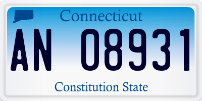 CT license plate AN08931
