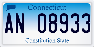 CT license plate AN08933