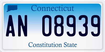 CT license plate AN08939