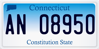 CT license plate AN08950