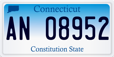 CT license plate AN08952