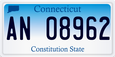 CT license plate AN08962