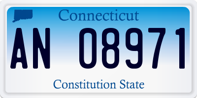 CT license plate AN08971
