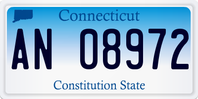 CT license plate AN08972