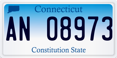 CT license plate AN08973