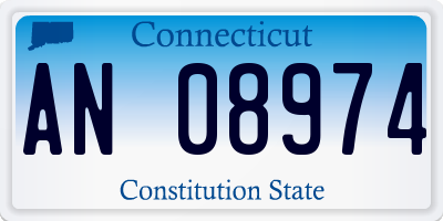 CT license plate AN08974