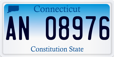 CT license plate AN08976