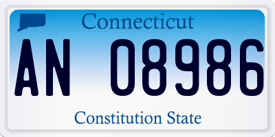 CT license plate AN08986