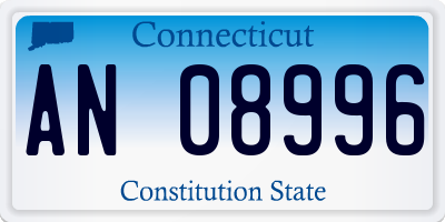 CT license plate AN08996