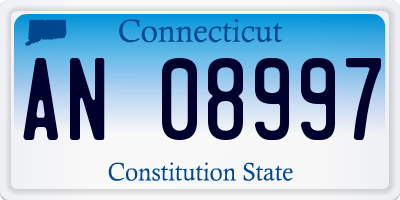 CT license plate AN08997