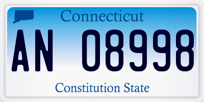CT license plate AN08998