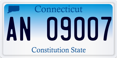 CT license plate AN09007