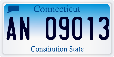 CT license plate AN09013