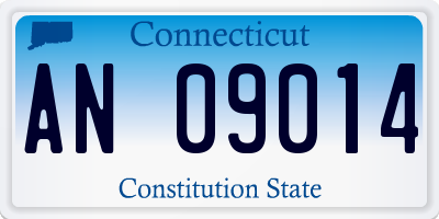 CT license plate AN09014
